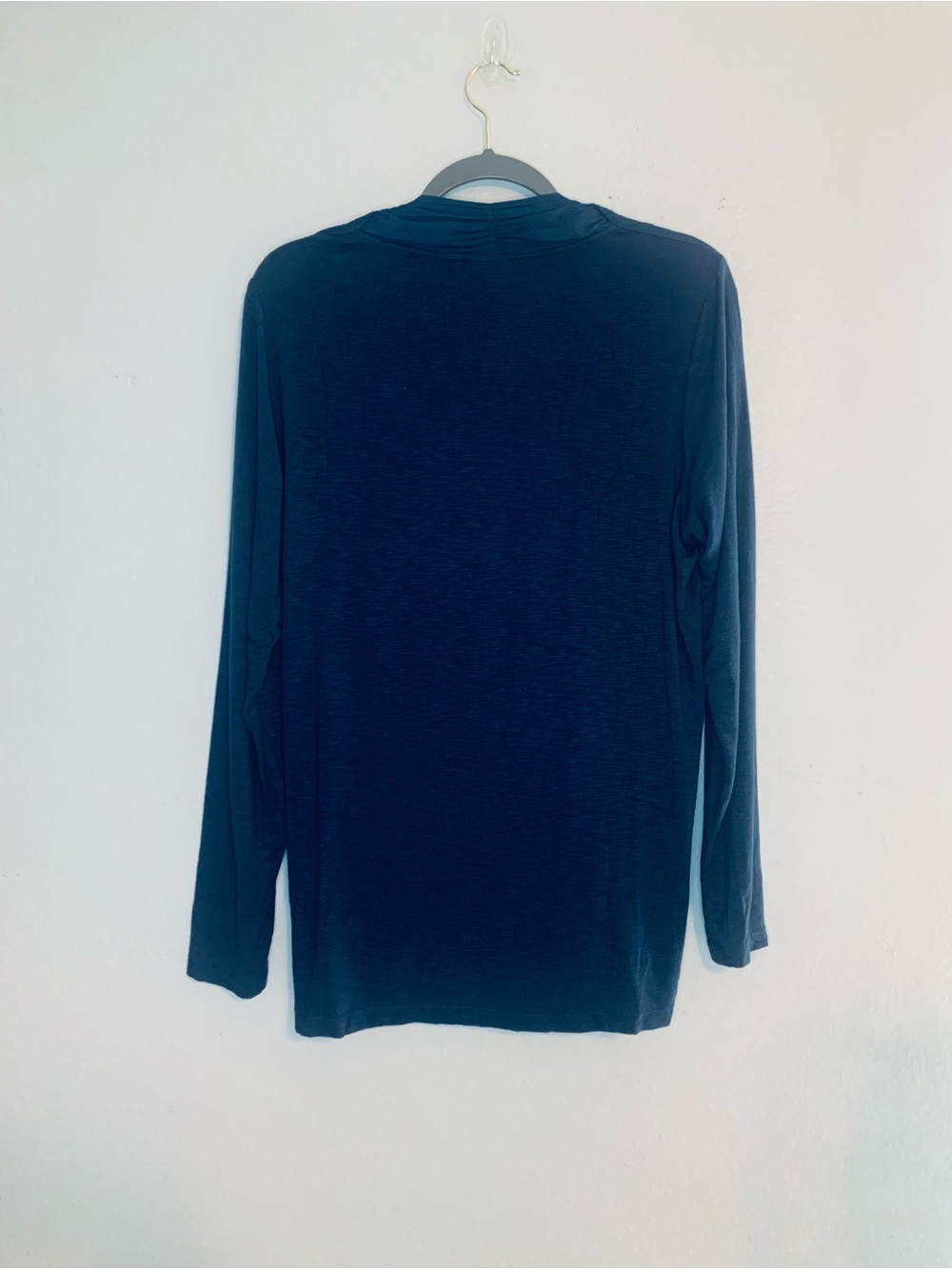 Anthropologie DOLAN Women’s Navy Faux Wrap Long Sleeve Top. Size XL . SKU 048 - Picture 4 of 11
